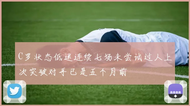 C罗状态低迷连续七场未尝试过人上次突破对手已是五个月前